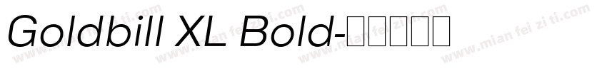Goldbill XL Bold字体转换